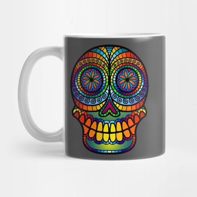 Rainbow Skull by juliabohemian